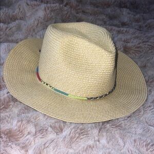 Stylish Straw Hat with Colorful Band